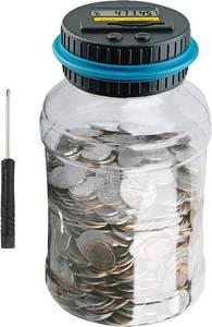 lot 45241 image: Large Piggy Banks for Adults,Digital Counting Money Jar,Clear Coin Banks  1.8L Capacity,Coin Counter Machine with LCD Counter, Change Jars for Saving for Boys, Designed for All US Coins