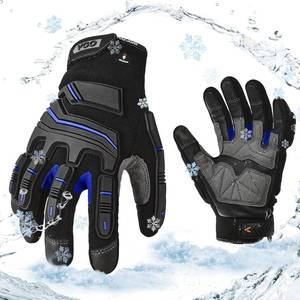 lot 45250 image: Vgo... Mens Winter Leather Work Gloves,Waterproof,Touchscreen,Impact Reducing,Anti-Vibration for Mechanics(CA9730FLWP)