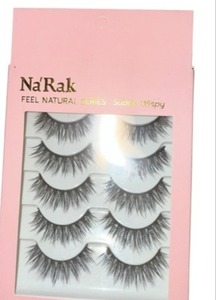 lot 45295 image: 2 Pack NaRak Feel Natural Series faux mink false eyelashes in a pink multi-pack