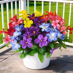 lot 45315 image: Artificial Flowers for Outdoor, Fake Silk Flowers UV Resistant, Realistic Faux Plants Flowers for Front Door Porch Planter Patio Yard Garden Spring Decor