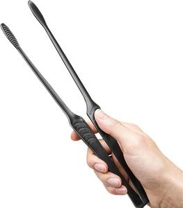 lot 45318 image: JETKONG Stainless Steel Kitchen Tongs, Serving Tongs for Cooking, 10.6 Metal Food Tongs with Non-Slip Comfort Grip, Non-Stick Cooking Tongs Heat Resistant BBQ Tong Grill Tong (Black)