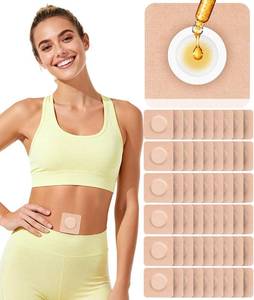 lot 45340 image: 54PCS Castor Oil Patches for Belly Button, Castor Oil Pack Wrap Disposable Self-Adhesive, Organic Cotton, Leak-Proof & Breathable, No Wash - Square, Beige  Castor Oil Pack Wrap, Disposable Self Adhesive, Organic Cotton, No Wash, Square,Beige
