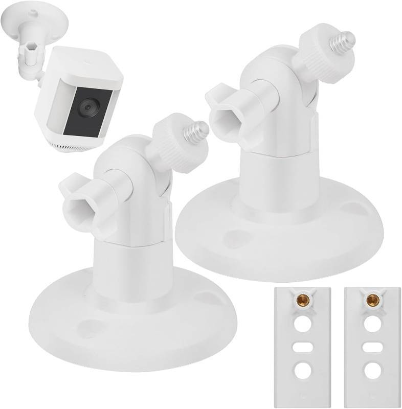 lot 10642 image: 2Pack 360  Adjustable Wall Mount for Ring Spotlight Cam BatteryCam PlusPro (Battery), Perfect View Angle for Your Surveillance Camera System