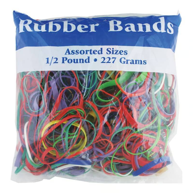 lot 10600 image: Bazic Products Assorted Sized Rubber Bands 8 oz