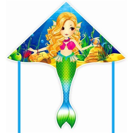 lot 2057 image: Mints Colorful Life Mermaid Kite for Girls & Kids, Polyester Cloth, Easiest to Fly