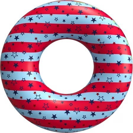 lot 19204 image: Koolwaves Patriotic American Flag Ring Float, Ages 8 & up, Unisex