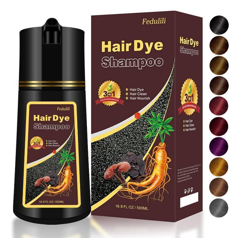 lot 2192 image: Cherry Brown Hair Dye Shampoo 3 In 1, Instant Natural Hair Color for Women & Men Treated Shampoo Para Canas, Salon-Grade Root Touch-Up - Lasts 30 Days, Beginner-Friendly, 500ml