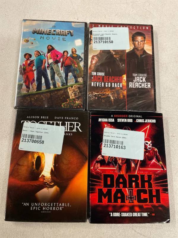lot 8142 image: Set of 4 DVD Variety Pack
