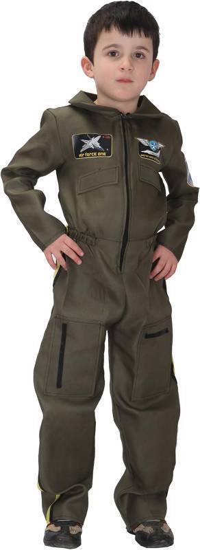 lot 2172 image: Brcus Boys Air Force Fighter Pilot Role Play Halloween Cosplay Costumes Set Jumpsuit XL