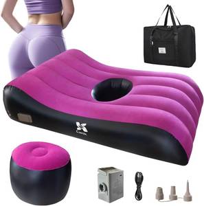 lot 2076 image: BBL Bed After Surgery for Sleeping with Hole - Brazilian Butt Lift Post-Operation Inflatable Mattress, Thick Flocking and Built-in Electric Pump, Waterproof Medical Sleep Material with Carrying Bag - Retail $89.65