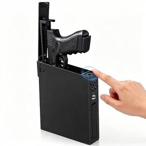 lot 2078 image: Car Gun Safe for Handgun,Quick Access Biometric Gun Safe for Emergency  0.5s Access, Pop Up Truck Gun Safe with Fingerprint,PIN & Key Unlocks for Vehicles,Desks & Bedside Storage,USB Charge