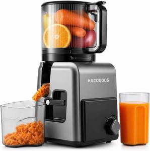 lot 2083 image: 3-in-1 Cold Press Juicer Machines, 6.5 Mega Chute for Whole Fruit, Slow Masticating Juicer with Sorbet &amp Nut Milk Maker, BPA Free, 100 OZ Hopper, Easy Clean, Oxide Gray - Retail $109.99