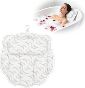 lot 45362 image: Bath Pillow for Tub, Ergonomic Neck Support Spa Bath Cushion
