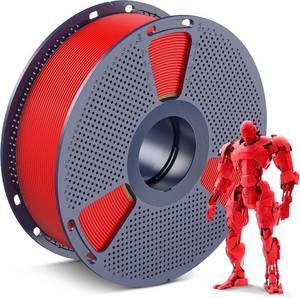 lot 45364 image: SUNLU PLA 3D Printer Filament, Red, 0.25KG  PLA Filament 1.75mm, Smooth Printing, Neatly Wound, -0.02mm Accuracy, Compatible with Most FDM 3D Printers