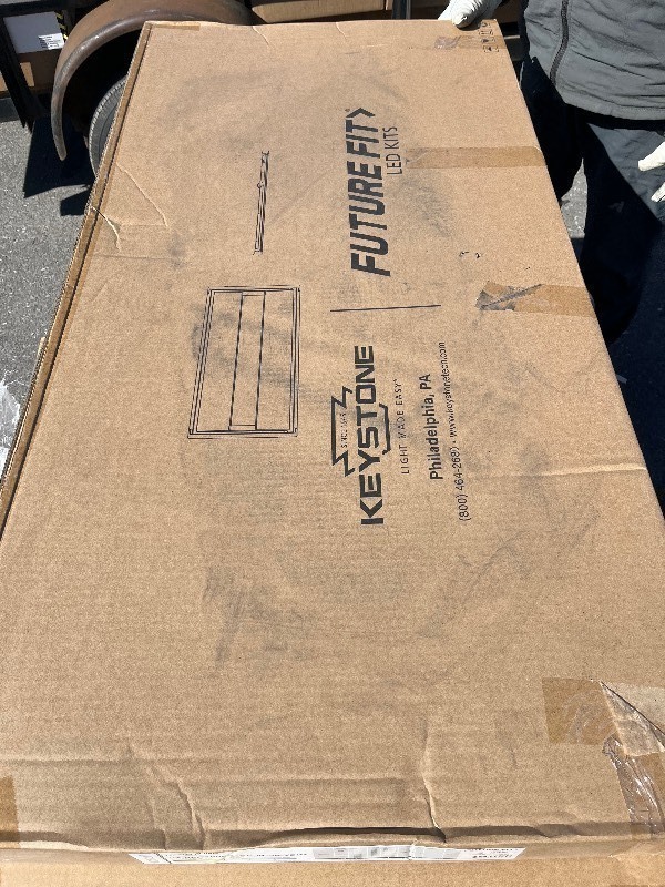 lot 375 image: Keystone 2X4 LED Center Basket Doorframe Retrofit WattageCCT Selectable 30W25W20W 3500K4000K5000K 120-277V Frosted Curved Lens 0-10V (KT-RKIT30PS-24DC-8CSA-VDIM CR) Retails $119