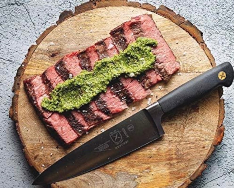 lot 37 image: Mercer Culinary M20608 Genesis 8-Inch Chefs Knife,Black Handle