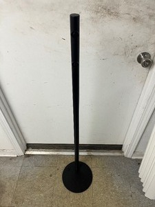 lot 59 image: Quality Steel Black Stand - 2 Pegs, Be creative, Heavy Duty Stand w non slip padding