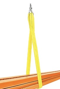 lot 21 image: LandHonor Heavy Duty WEBBING SLING 10 x 5 - Bright Orange Color - not yellow - Single Sling - Use for towing etc