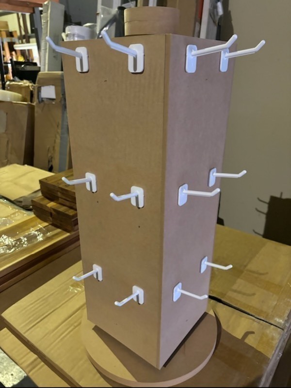 lot 319 image: 24 Hook Spinning Display, Great For Flea Market Retail Trinkets & Jewelry 24H - Unassembled in Box