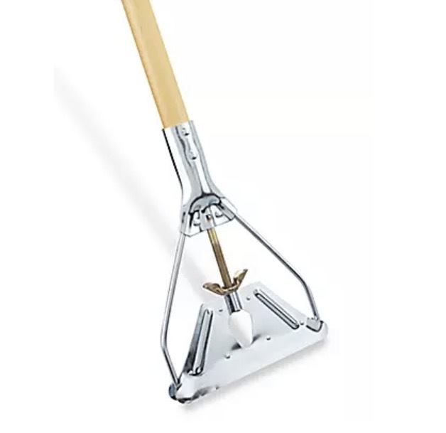 lot 39 image: Bundle of 2 Quick Release Swing Bar Wooden Mop Handle - 60