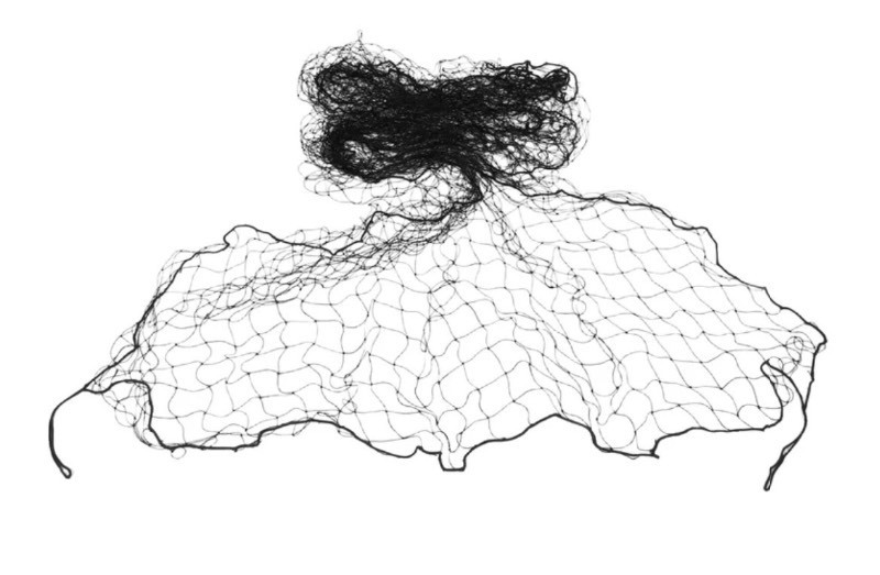 lot 5 image: Full Size Goal Net Replacement Durable Black Soccer Training Sports Net Retails $130
