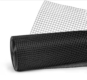 lot 36 image: 14 in. x 4 ft. x 100 ft. 19-Gauge Black Vinyl Coated Hardware Cloth Multiple Use Welded Wire Fencing Roll Retails $135