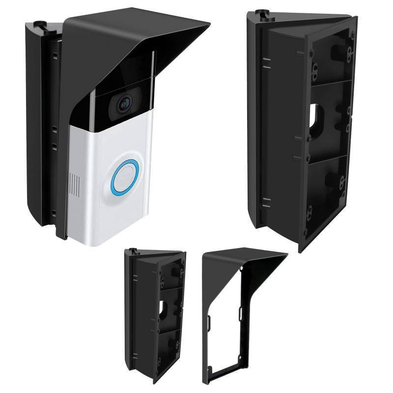 lot 37844 image: S7 Adjustable Doorbell Angle Mount with Rain Cover, Compatible with Video Doorbell Battery Doorbell, Replacement Angle Adjustment Adapter Mounting Bracket Wedge Kit (Anti Glare) - Retail $13