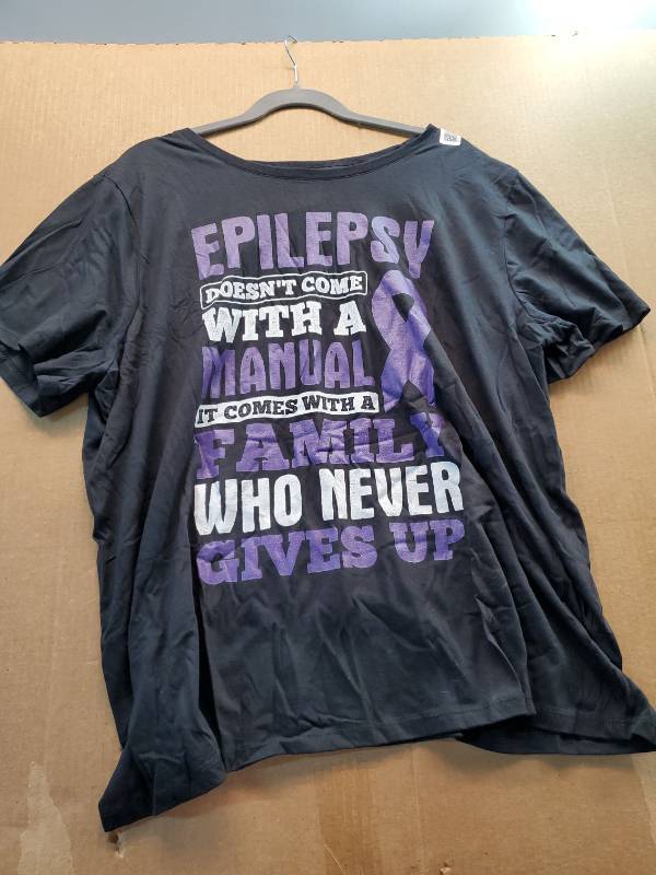 lot 38000 image: Epilepsy Awareness Graphic T-Shirt, 4X - Retail $12