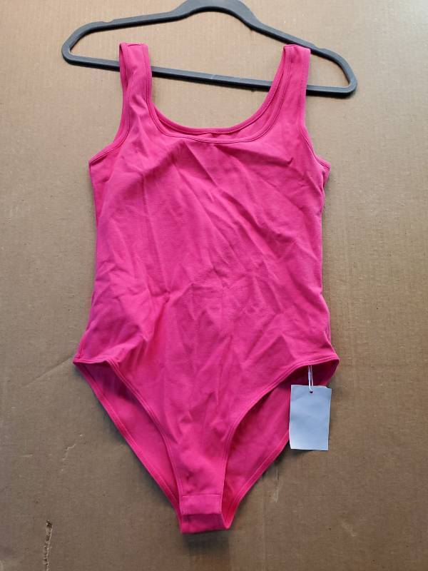 lot 38029 image: Hot Pink Sleeveless Womens Bodysuit, M - Retail $12