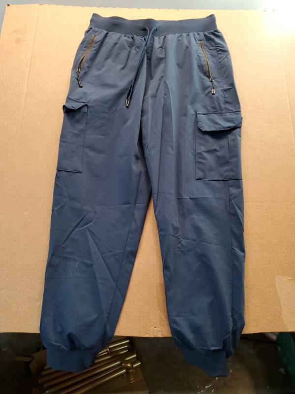lot 38045 image: Blue Cargo Jogger Pants L - Retail $30