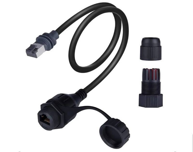 lot 17284 image: Ethernet Adapter for Starlink StandardGen 3 and Mini, Waterproof Barrel Jack, 24AWG CAT5E 1000Mbps Data Transfer, Outdoor Use, Cold & Heat Resistant. - Retail $30