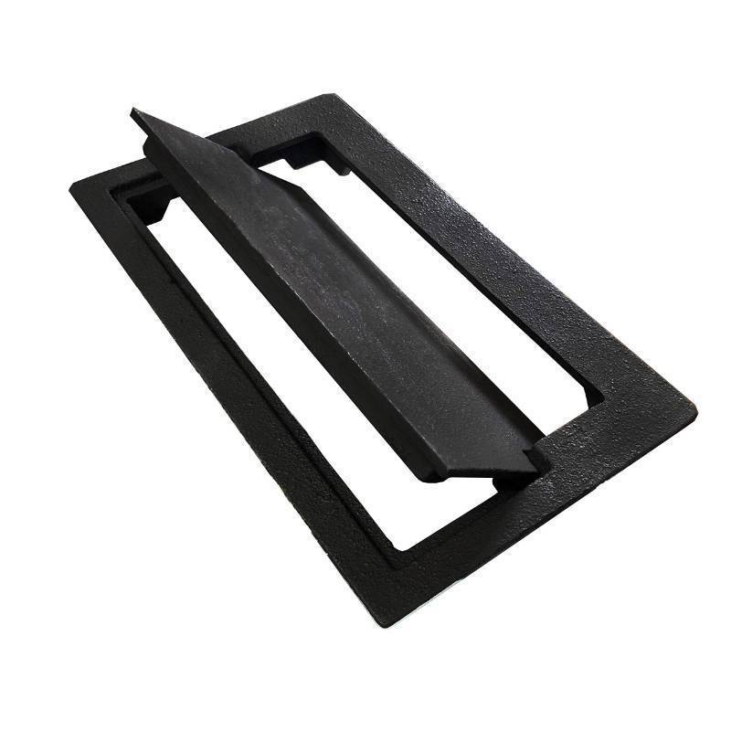 lot 17205 image: Hi Flame Coated Sand Casting Cast Iron Fireplace Ash Dump Door - Retail $23