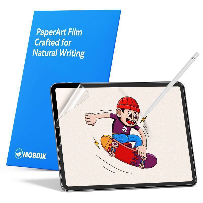 lot 62297 image: 2 Pack Paperfeel Screen Protector Compatible with iPad Pro 11 (2022&2021&2020&2018) iPad Air 5th & Air 4th Generation(10.9 Inch), Crafted for Natural Writing, Anti Glare, Easy Installation - Retail $8