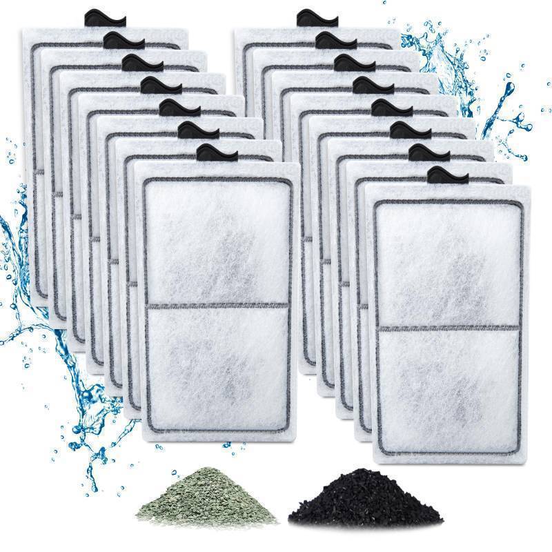 lot 45944 image: 8 Pack PF-S Filter Cartridges Only Compatible with Silenstream PF10 Power Filters, Replacement Aquarium Carbon Cartridge with Zeolite, Size 5.5 in L x 3.1 in - Retail $39