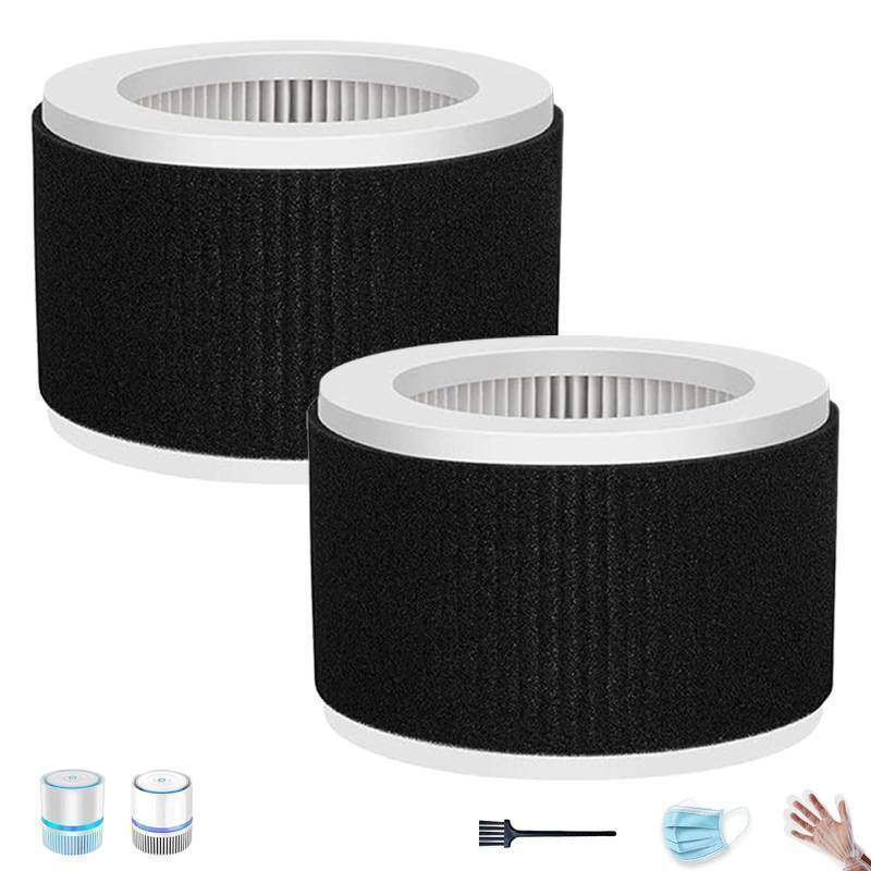 lot 56389 image: EPI810 HEPA Replacement Filter, Compatible with MOOKA EPI810 Air Purifiers, 3-Stage Filtration System, 2-Pack - Retail $18