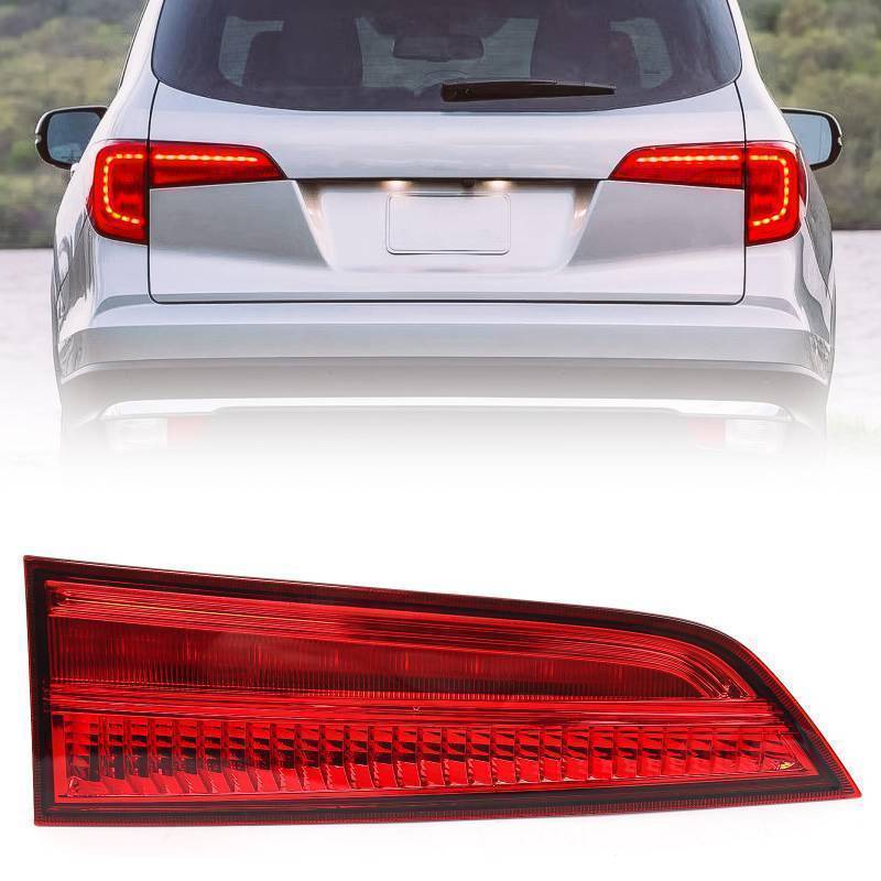 lot 62472 image: Tail Light Assembly for Honda Pilot 2016 2017 2018 OE Rear Lamp Replacement (Inner Left (Driver Side)) - Retail $45