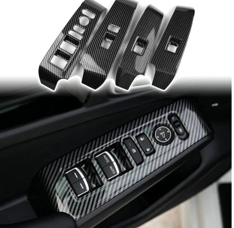 lot 62936 image: Compatible with Honda Civic Accessories Window Control Panel Door Armrest Cover Trims Interior Accessory for Civic 2022 2023 2024 2025 2026 (Carbon Fiber Print) - Retail $34