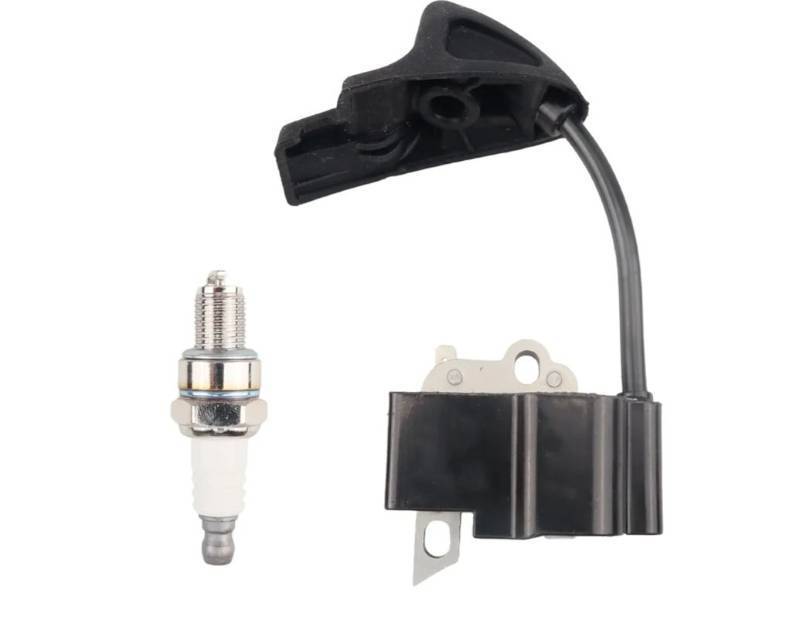 lot 63270 image: Ignition Coil with Spark Plug for Stihl Leaf Blower (missing pieces) - Retail $15