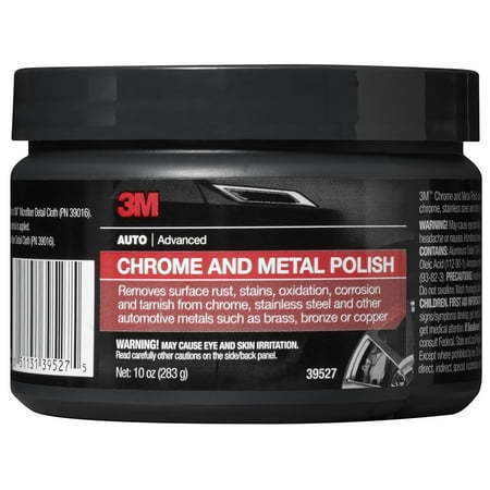 lot 27756 image: 3M Car Automotive Polishes 39527 Chrome and Metal - 10 oz. (HALF MISSING) - Retail $18
