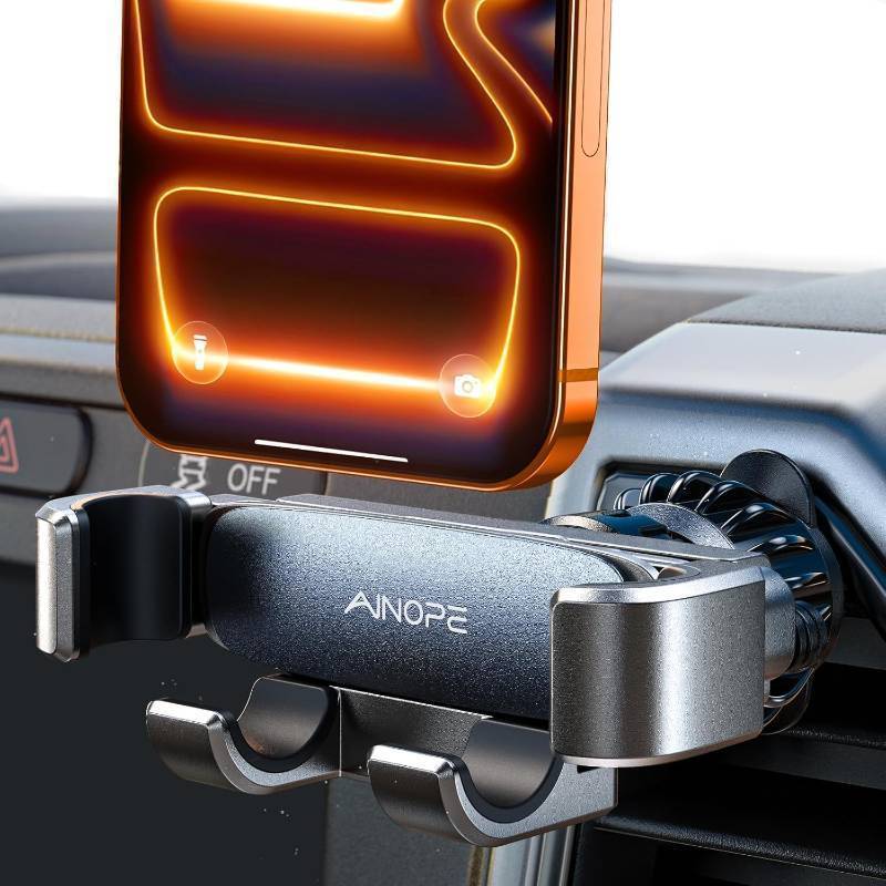 lot 27838 image: Car Vent Phone Mount Holder for iPhone 17 Pro Max Car Mount Drop-in Grip Phone Holders for Your Car Air Vent Interior Accessories Gifts for Men for iPhone 17 Pro Max 16 15 14 Galaxy S26 - Retail $18