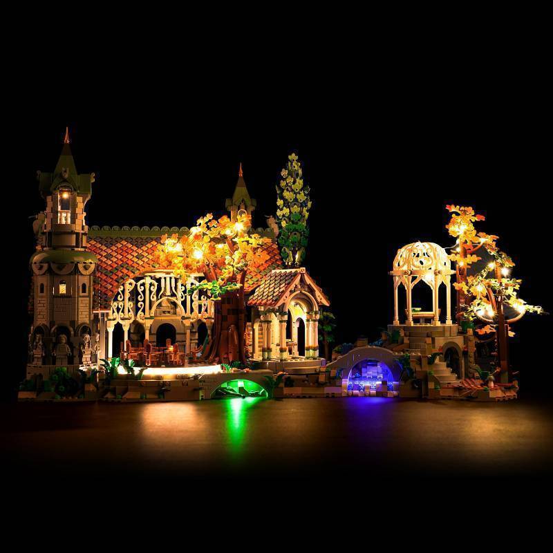 lot 44928 image: LED Light Kit Compatible with Lego Rivendell, DIY Lighting Set Accessories Compatible with Lego 10316 for Fans (Lights Only, No Models) - Retail $28
