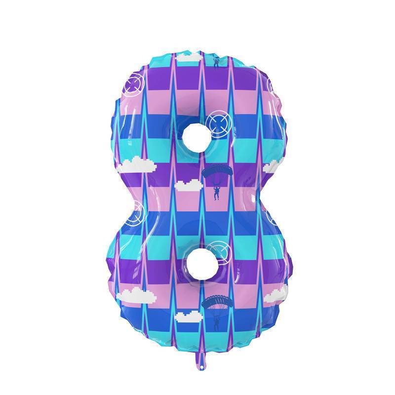 lot 62583 image: 40 Inch Video Game Theme Number 8 Balloons Large Birthday Party Number Balloons Pinata Gaming for Kids Battle Boys Birthday Party Decoration Supplies - Retail $8