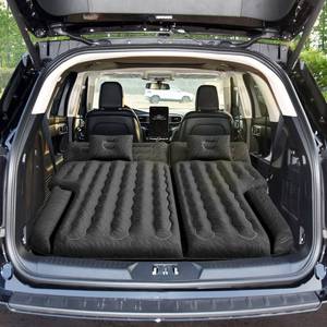 lot 38667 image: SUV Air Mattress for Trunk Upgraded Car Camping Mattress with Flocked Surface and Extra Thick Bottom, Van Sleeping Bed for Back Seat with Pump, Nozzle, Repair Patch, Carry Bag - Retail $77
