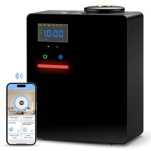 lot 38674 image: Waterless Essential Oil Diffuser 5000 Sq.Ft Coverage for Large Home, Hotel, or Office, 200ml Cold Air Scent Diffuser Machine with Bluetooth App Control, Quiet No-Heat HVAC Fragrance Diffuser - Retail $119
