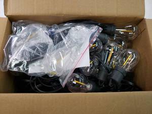 lot 38706 image: 100FT Outdoor String Lights LED with Remote Dimmable Waterproof - Retail $36