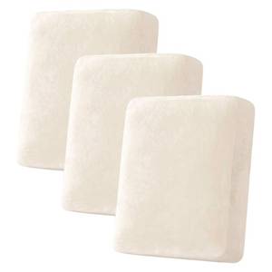 lot 38718 image: Velvet Stretch Couch Cushion Cover Plush Cushion Slipcover for Chair Loveseat Sofa Cushion Furniture Protector Seat Cushion Sofa Cover (3 Piece Sofa Cushion Covers, Cream) - Retail $38
