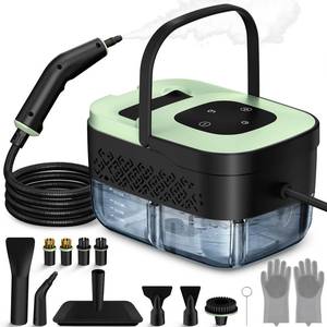 lot 38727 image: Steam Cleaner, Portable Steamer for Cleaning with 16pcs Accessories, 6-Level Adjustable and 15s Heat-Up, Handheld Steam Cleaner for Home, Tile, Dirt, Grout, Grease, Car Detailing - Retail $126