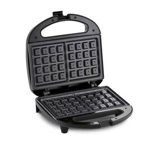lot 38743 image: Elite Gourmet Maxi-Matic Electric Nonstick Belgian Waffle Iron Snack Maker Machine, Breakfast, Sandwiches, Compact & Portable, 2 Slice, Black - Retail $16