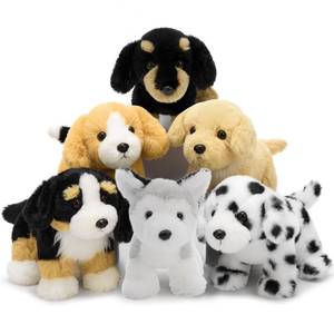 lot 38746 image: 6 Pack Dog Stuffed Animals Bulk, 11 Inch Standing Puppy Plush Set - Retail $39