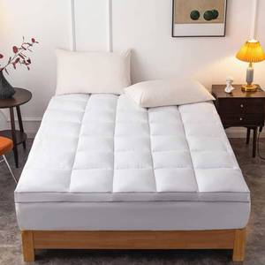 lot 46853 image: Mattress Pad Twin XL Size - Extra Thick Mattress Topper Cover - Pillow Top Deep Pocket with Breathable 7D Spiral Fiber Filling Cooling Mattress Cover - Retail $197